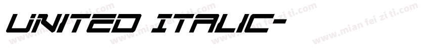 United Italic字体转换